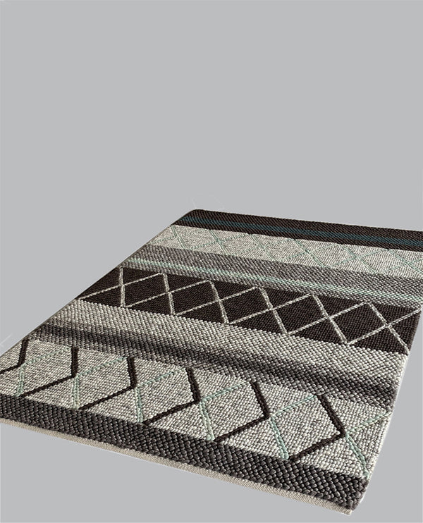 Rugslane Hand Woven Brown Modern Carpet 4.0ft X 5.9ft