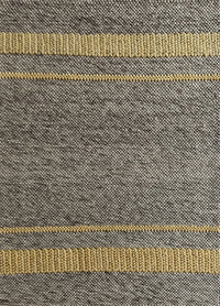Rugslane Hand Woven Grey Yellow Plain Carpet 4.0ft X 5.6ft