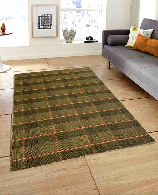 Rugslane Green Jute Carpet 4.6ft X 6.6ft