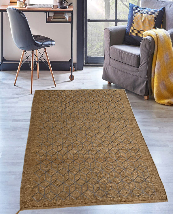 Rugslane Gold Jute Carpet 5.10ft X 6.10ft
