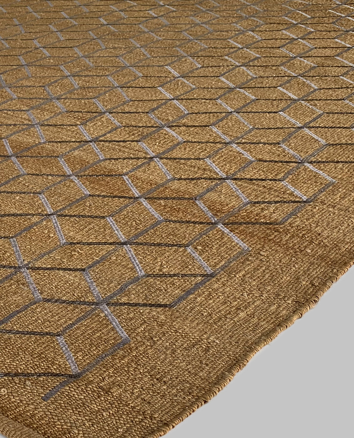 Rugslane Gold Jute Carpet 5.10ft X 6.10ft