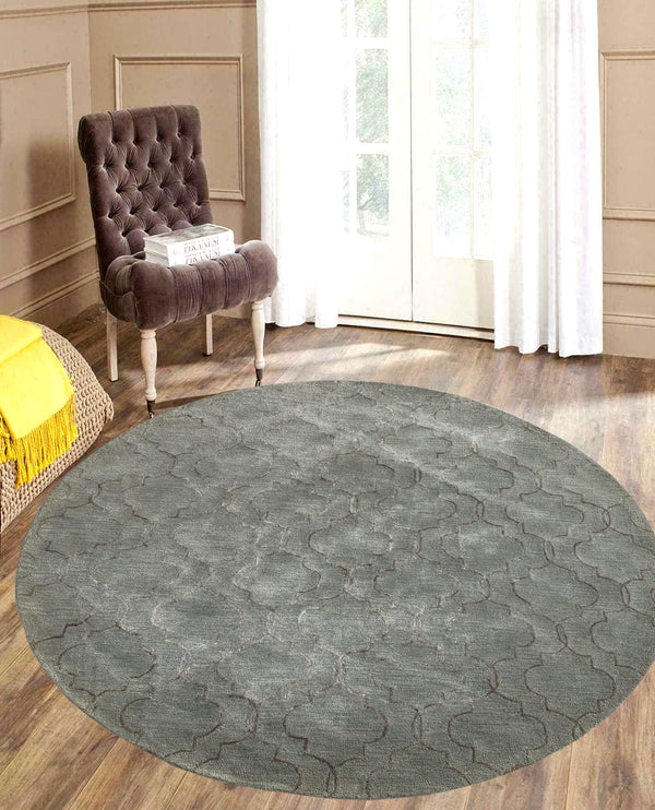 Rugslane Grey Modern Carpet 6ft Round
