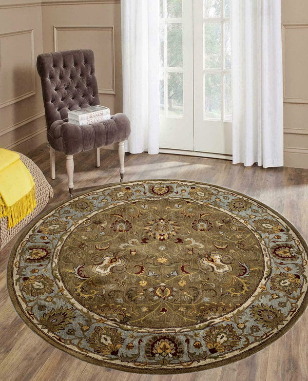 Rugslane Creme Floral Carpet 8ft Round