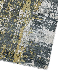 Rugslane Moderno Grey Green Abstract Luxurious 100% Viscose  Carpet 6ft X 9ft