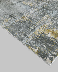 Rugslane Moderno Silver Grey Abstract Luxurious 100% Viscose  Carpet 6ft X 9ft