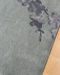 Rugslane Hand knotted Light Green Floral Carpet 6.7ft X 9.9ft