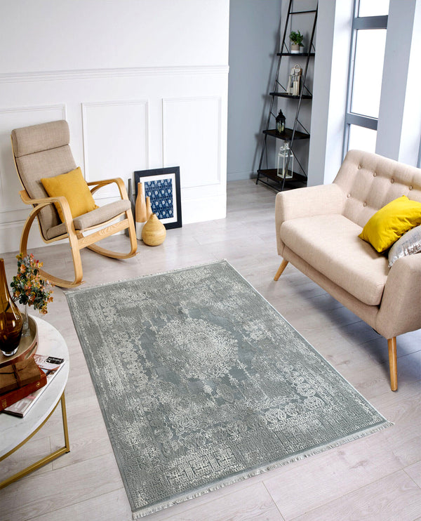 Rugslane Grey Modern Carpet 5.0ft X 7.6ft